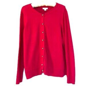 Croft & Barrow Fushia Button-Down Cardigan Sweater